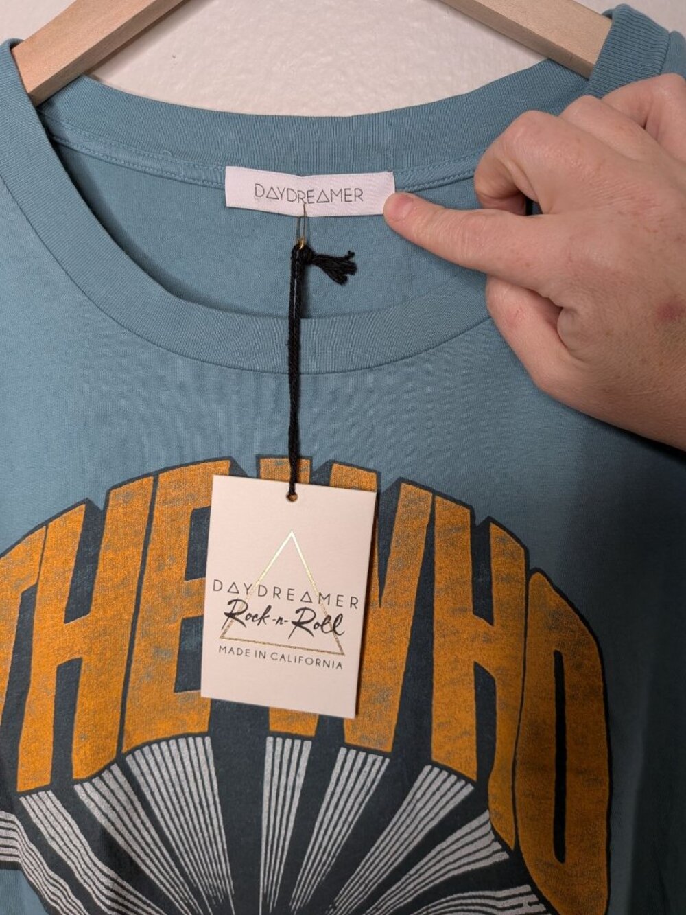 Daydreamer The Who Banded Graphic Tee Blue Large Cotton - Picture 3 of 11